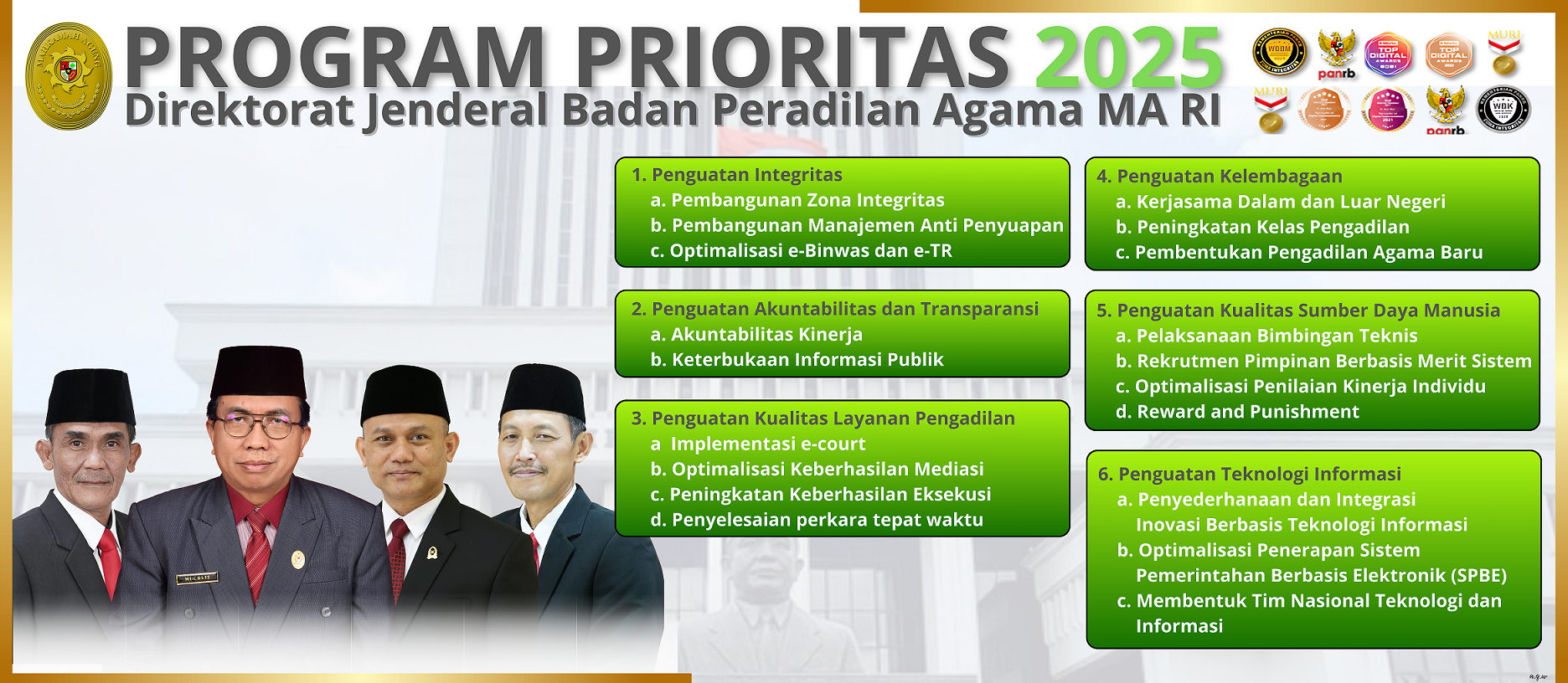 PTA Palangkaraya Siap Sukseskan Program Prioritas Ditjen Badilag