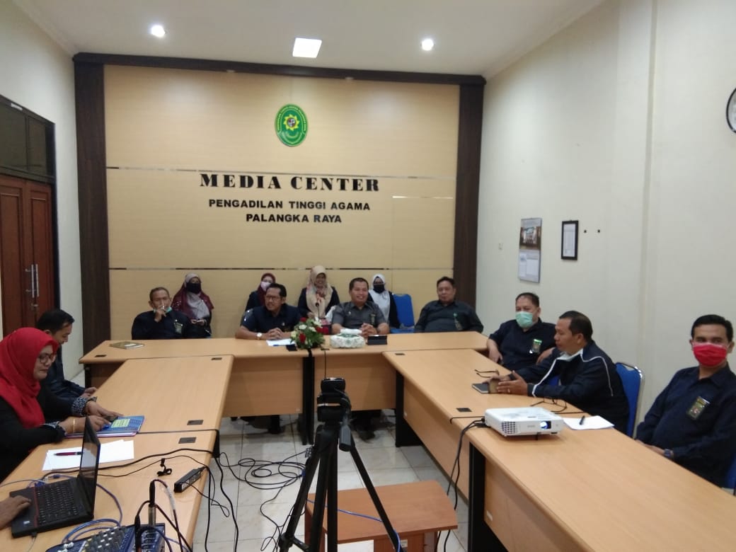 PTA Palangka Raya Ikuti Teleconference Dengan Ketua Mahkamah Agung Republik Indonesia