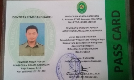 Pemberlakuan PSBB PA Kasongan buat PASS CARD