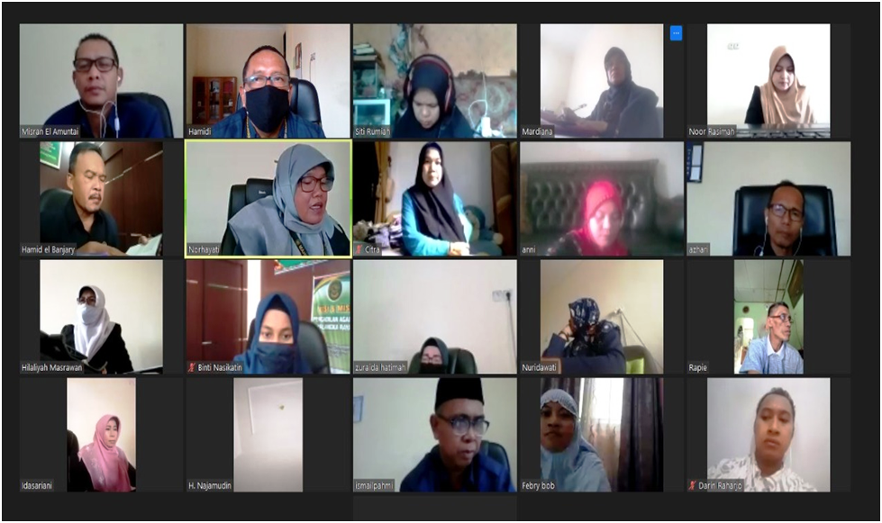 RAPAT KOORDINASI MELALUI MEETING ZOOM “TINDAKLANJUTI DAN JANGAN TERULANG LAGI”