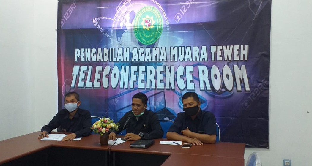 Pembinaan perdana, KPTA Palangkaraya Gelar Virtual Meeting Dengan PA Se-Kalteng