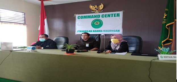 Unsur Pimpinan PA Kasongan Teleconference dengan WKPTA Palangka Raya