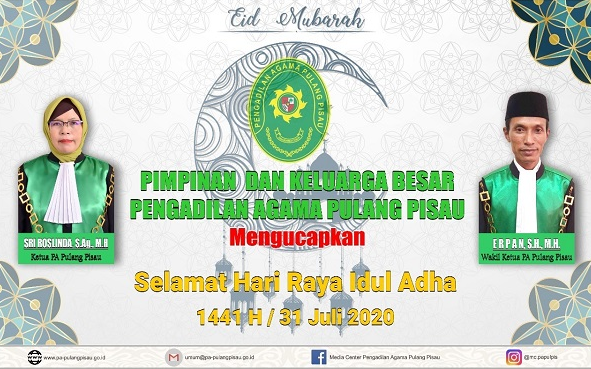 Pengadilan Agama Pulang Pisau Ucapkan Selamat Idul Adha 1441 H