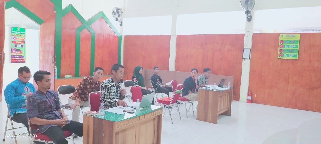 RAPAT PEMBINAAN BULANAN DAN MONITORING PROGRES AKREDITASI PENJAMINAN MUTU PA SUKAMARA 2020