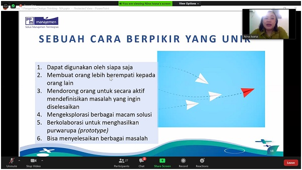 Hakim Pengadilan Agama Pulang Pisau Ikuti Pelatihan Online Design Thinking For Innovation