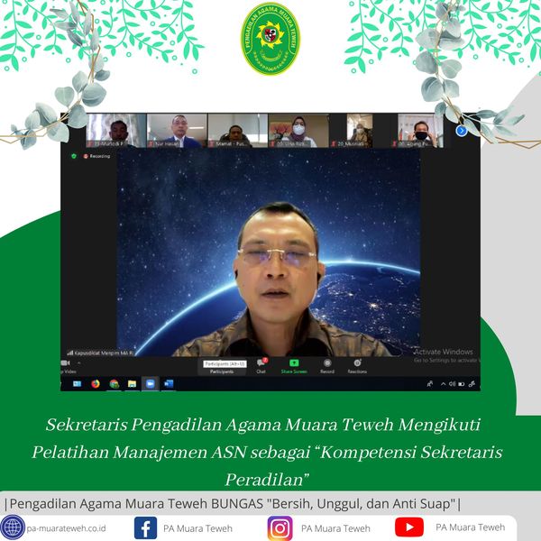 24. Pelatihan Manajemen ASN sebagai “Kompetensi Sekretaris Peradilan”
