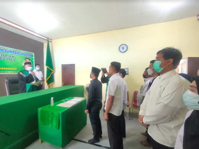 Pelantikan Whisnu Sidik Prasetyo, S.H. Sebagai Jurusita Pengadilan Agama Kasongan