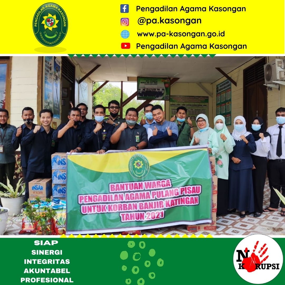 PA Kasongan Mendapatkan Bantuan Sosial dari PA Pulang Pisau dan Dharmayukti Cabang Pulpis
