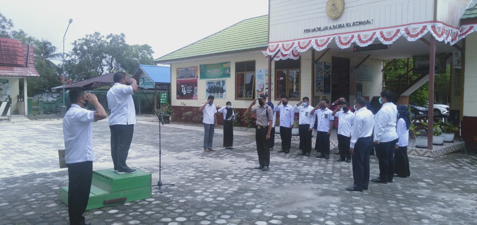 Kegiatan Rutin Apel Senin Pagi di Pengadilan Agama Kasongan