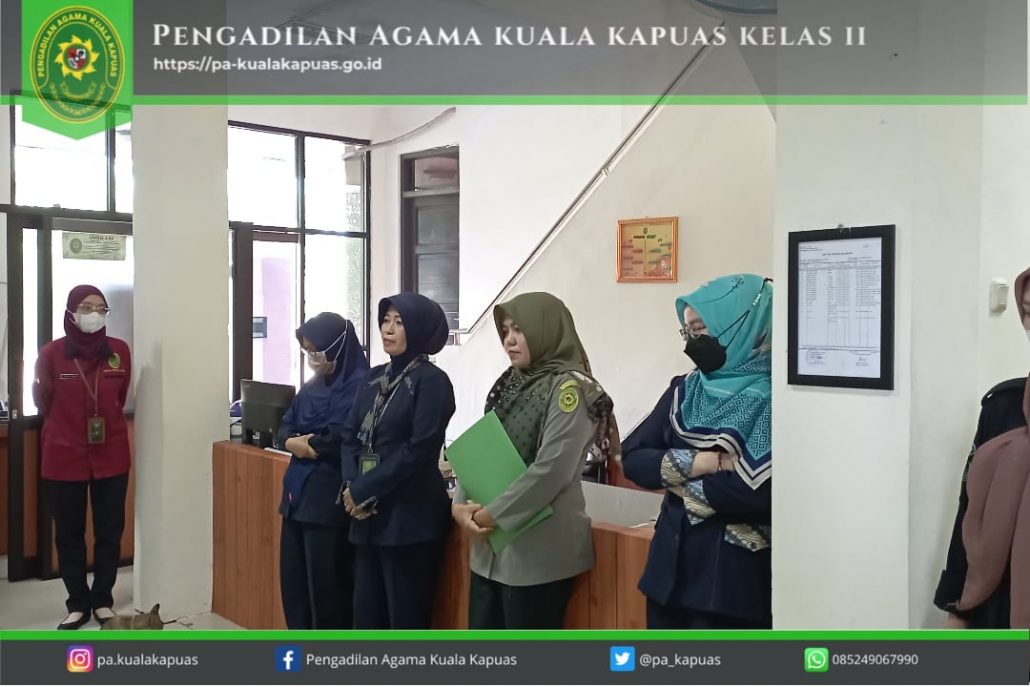 182. Tolong Disiplin Waktu Ditingkatkan !! Isi Amanat Morning Briefing Bagian Kesekretariatan Pengadilan Agama Kuala Kapuas