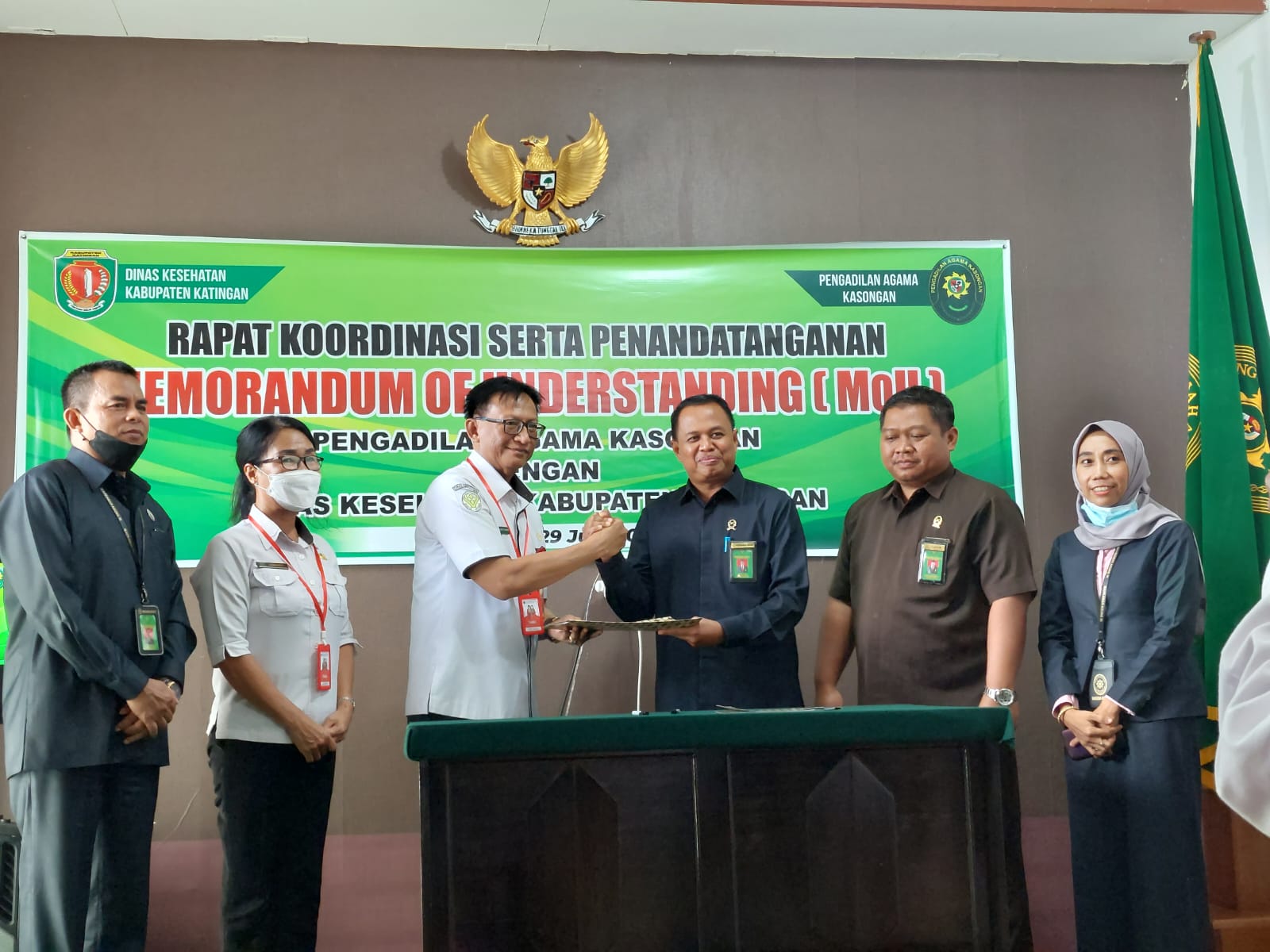 Tingkatkan Pelayanan Pengadilan Agama Kasongan Jalin Kerjasama Dengan Dinas Kesehatan Kabupaten Katingan