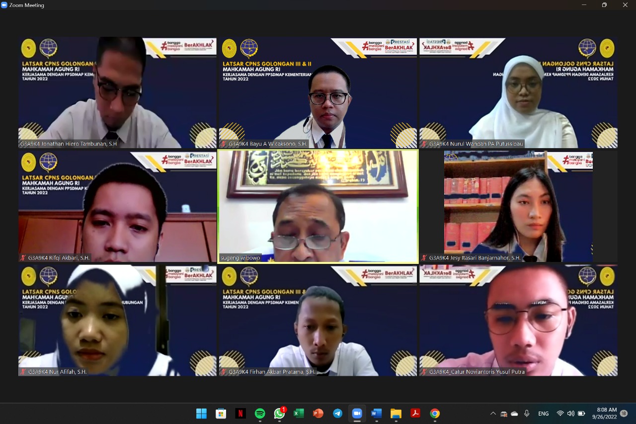 CPNS PA Kuala Pembuang Ikuti LATSAR Secara Online