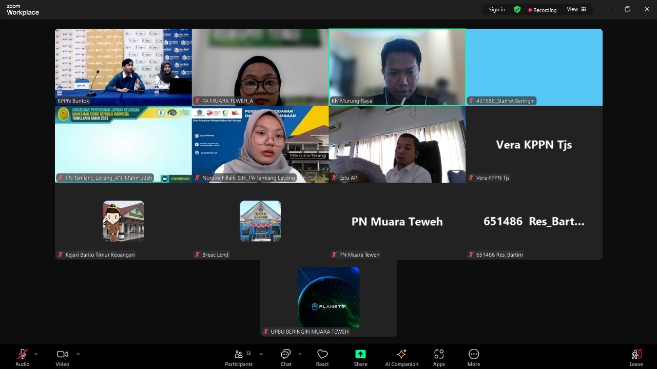Bimtek pelaksanaan penyampaian dan validasi LPJ