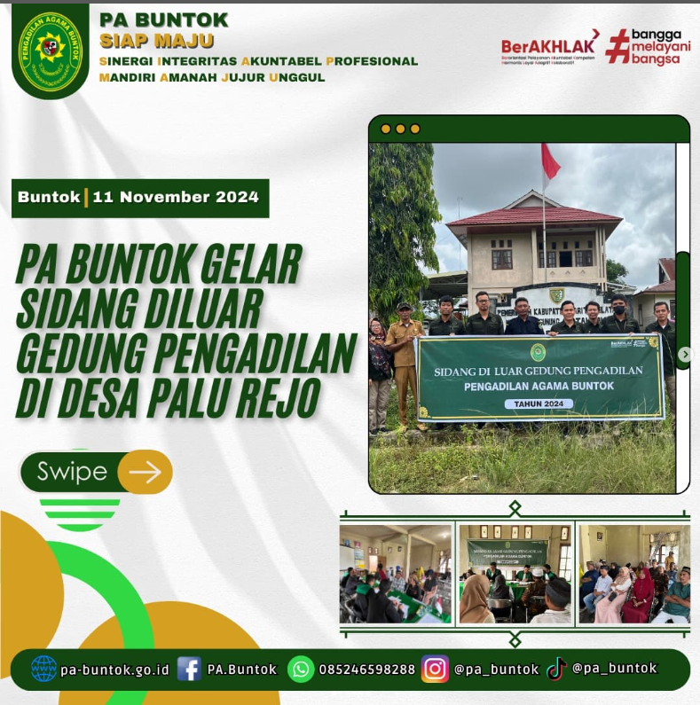 PA Buntok Gelar Sidang di Luar Gedung Pengadilan di Desa Palu Rejo | (11/11/2024)