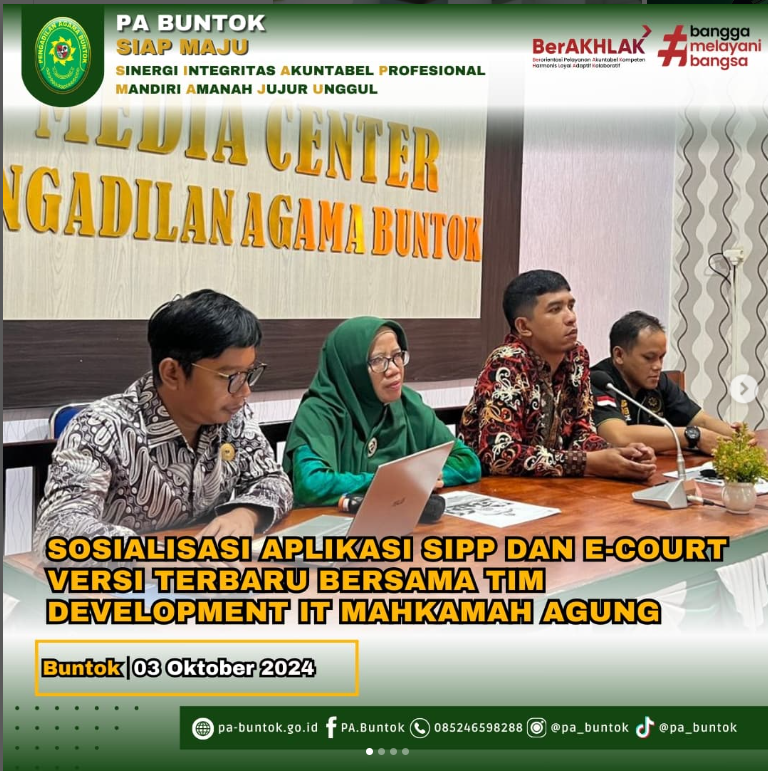Sosialisasi Aplikasi SiPP dan E-Court Versi Terbaru Bersama Tim Development IT Mahkamah Agung | (03/10/2024)
