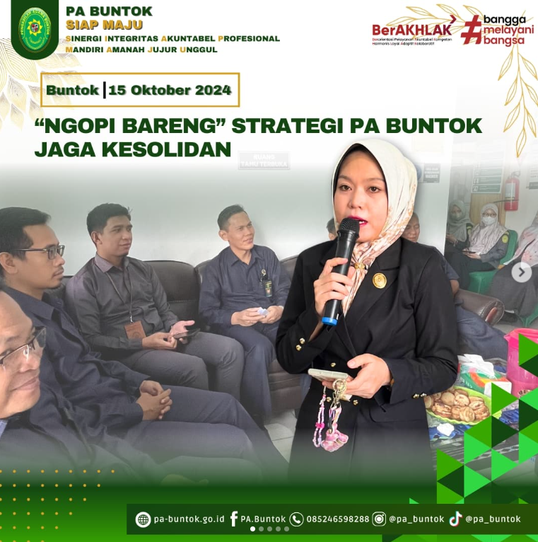 “NGOPI BARENG” Strategi PA Buntok Jaga Kesolidan Melalui Kegiatan Briefing | (15/10/2024)
