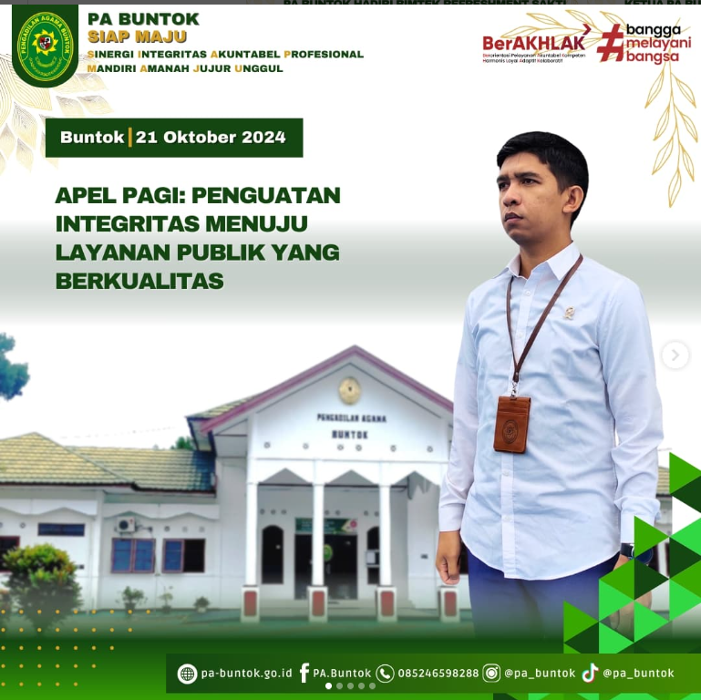 Giat Apel Senin Pagi : Penguatan Integritas Menuju Layanan Publik Yang Berkualitas | (21/10/2024)