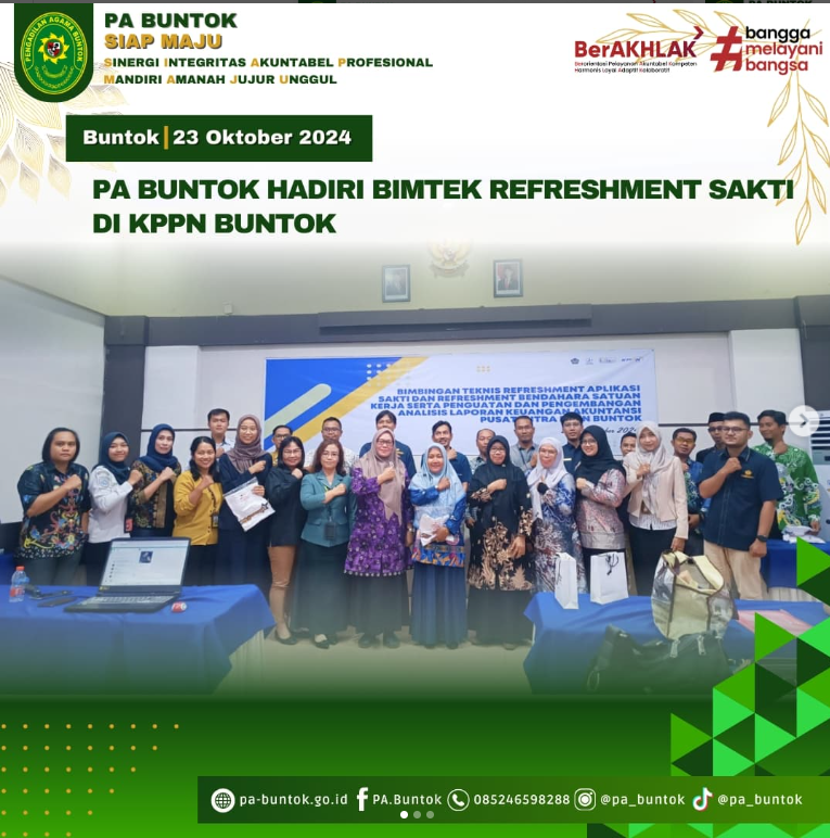 PA Buntok Hadiri Bimtek Refreshment Sakti di KPPN Buntok | (23/10/2024)