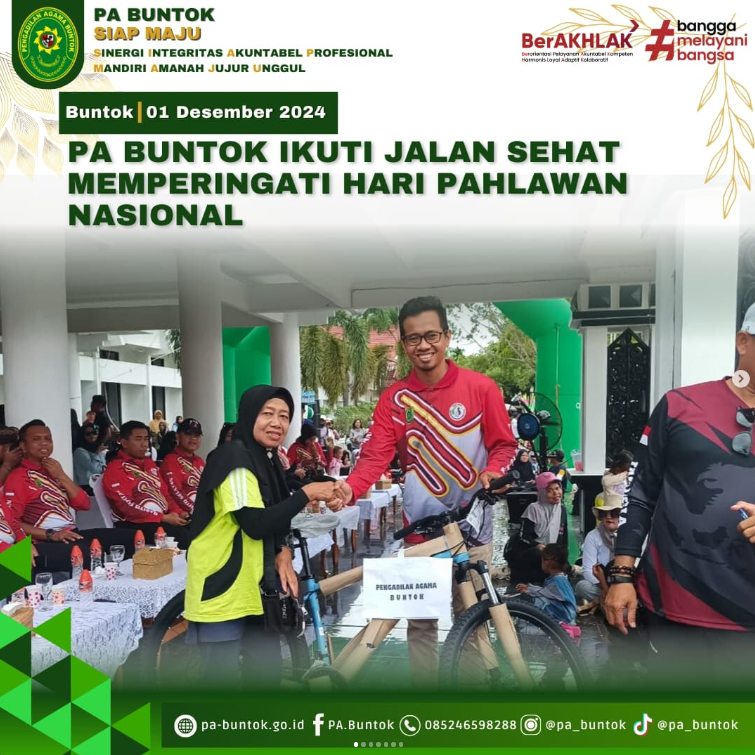 PA Buntok Ikuti Jalan Sehat Memperingati Hari Pahlawan Nasional | (01/12/2024)
