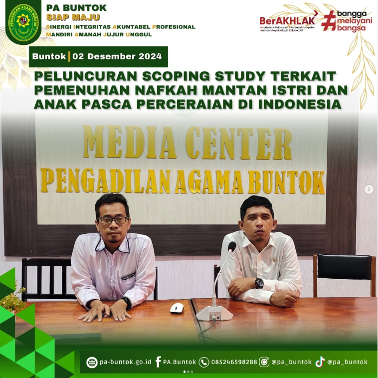 Peluncuran Scoping Study Terkait Pemenuhan Nafkah Mantan Istri dan Anak Pasca Perceraian di Indonesia | (02/12/2024)