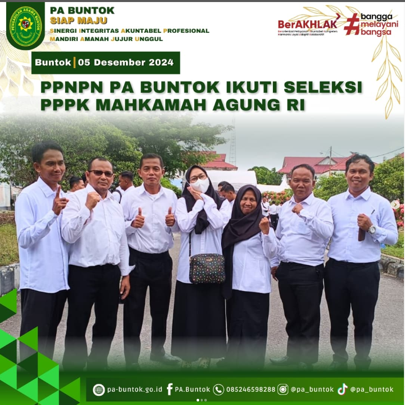PPNPN PA Buntok Ikuti Seleksi PPPK Mahkamah Agung RI | (05/12/2024)