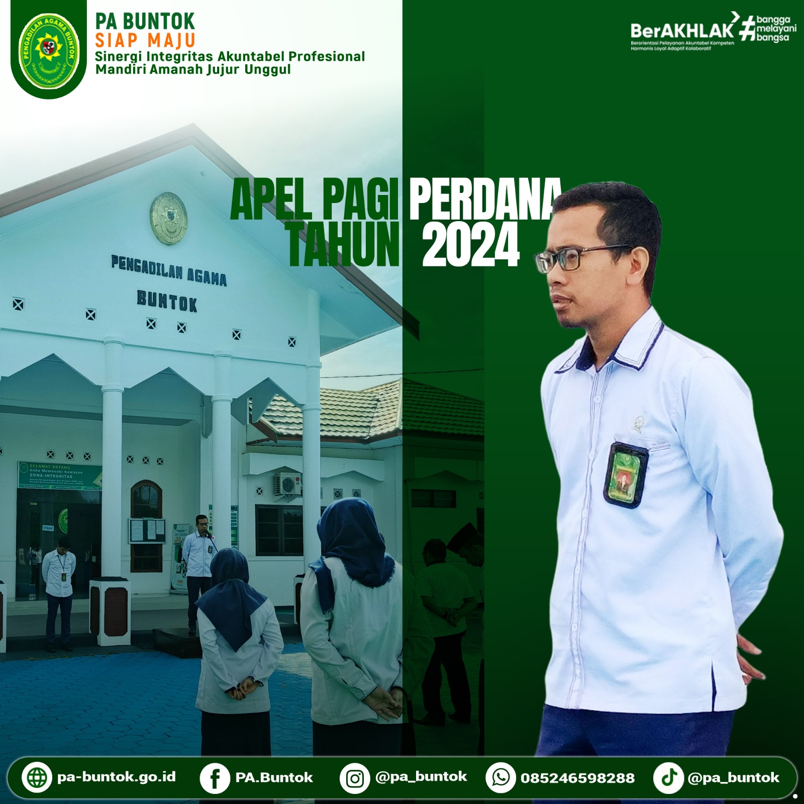 PA Buntok Gelar Apel Senin Pagi Perdana pada Awal Tahun 2025