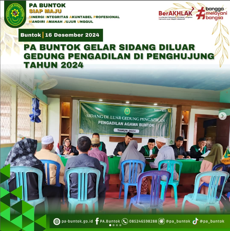 PA Buntok Gelar Sidang di Luar Gedung Pengadilan di Penghujung Tahun 2024 | (17/12/2024)