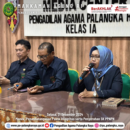 Monev Penandatanganan Pakta Integritas PA Palangka Raya