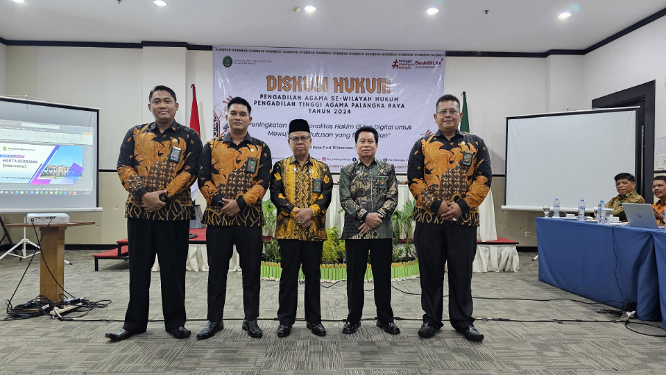 PA Kuala Pembuang Ikuti Diskusi Hukum Se Wilayah PTA Palangka Raya Tahun 2024