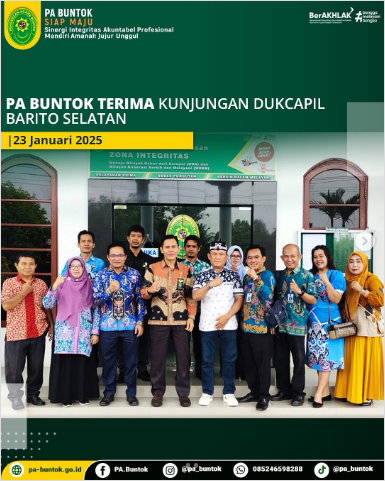 PA Buntok Terima Kunjungan Dukcapil Barito Selatan | (23/01/2025)