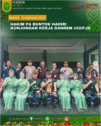 Hakim PA Buntok Hadiri Kunjungan Kerja Danrem 102/Pjg | (11/02/2025)