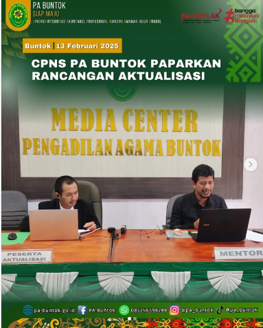 Yoga Triwibowo, S.H. (CPNS PA Buntok) Paparkan Rancangan Aktualisasi | (13/02/2025)