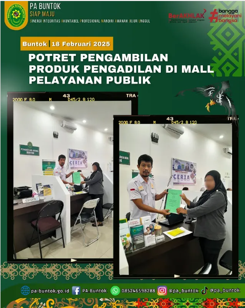 Masyarakat Barsel Dapat Lakukan Pengambilan Produk Pengadilan Agama Buntok di Mall Pelayan Publik | (18/02/2025)