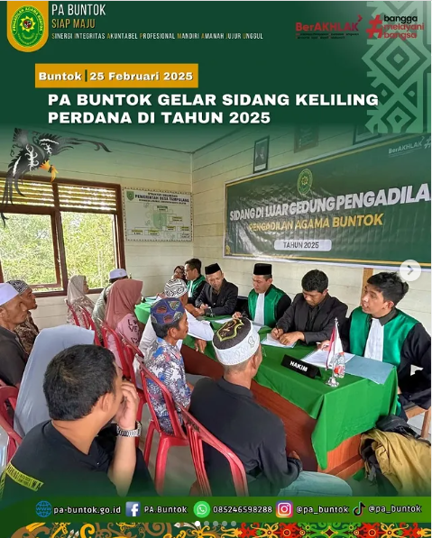 PA Buntok Gelar Sidang di Luar Gedung Pengadilan Perdana pada Tahun 2025 di Desa Tampulang | (25/02/2025)