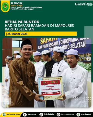 Ketua PA Buntok Hadiri Safari Ramadhan di Mapolres Barito Selatan | (25/03/2025)