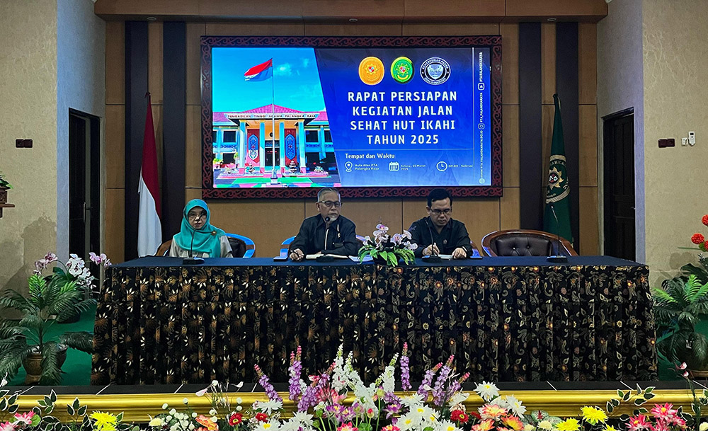 Rapat persiapan HUT IKAHI ke 72 Tahun Jalan Sehat 11 April 2025 di PTA Palangka Raya