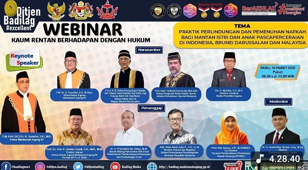 Ketua PA. Kuala Kurun Mengikuti Webinar Internasional Kaum Rentan Berhadapan Dengan Hukum