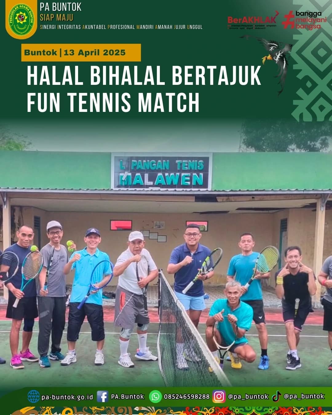 Pegawai PA Buntok Adakan Halal Bihalal dengan Tim Pelti Kabupaten Barito Selatan Bertajuk “Fun Match” | (13/04/2025)
