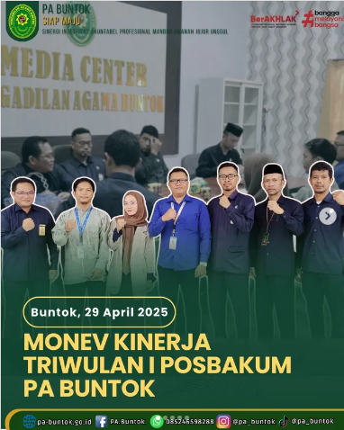 PA Buntok Lakukan Monev Kinerja Triwulan I Tim Posbakum | (29/04/2025)