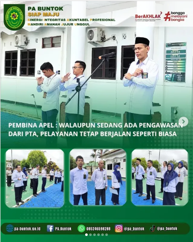 [Giat Apel Senin Pagi ] Pembina Apel : Walaupun Sedang Ada Pengawasan dari PTA Palangka Raya, Pelayanan Tetap Berjalan Seperti Biasa | (05/05/2025)
