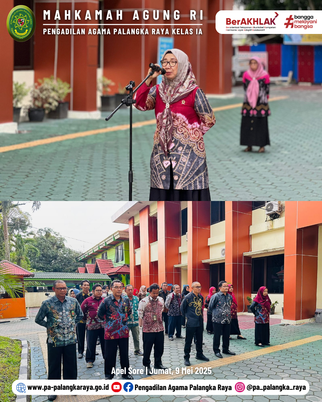 PELAKSANAAN APEL JUM’AT SORE DI PENGADILAN AGAMA PALANGKA RAYA