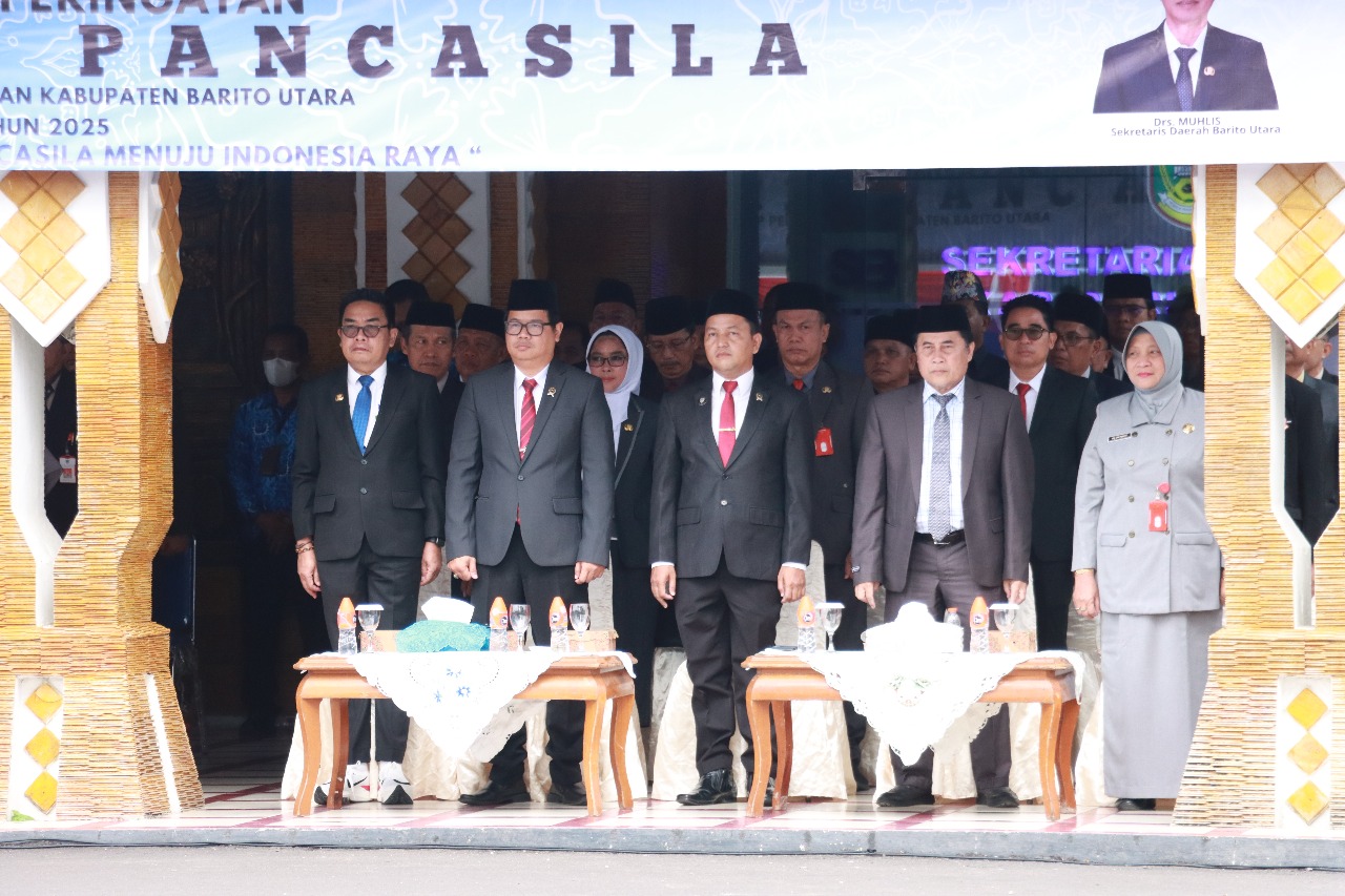 149. Ketua PA Muara Teweh Upacara Peringatan Hari Lahir Pancasila Tahun 2025 Bersama Pj. Bupati Barito Utara dan Unsur FKPD Barito Utara