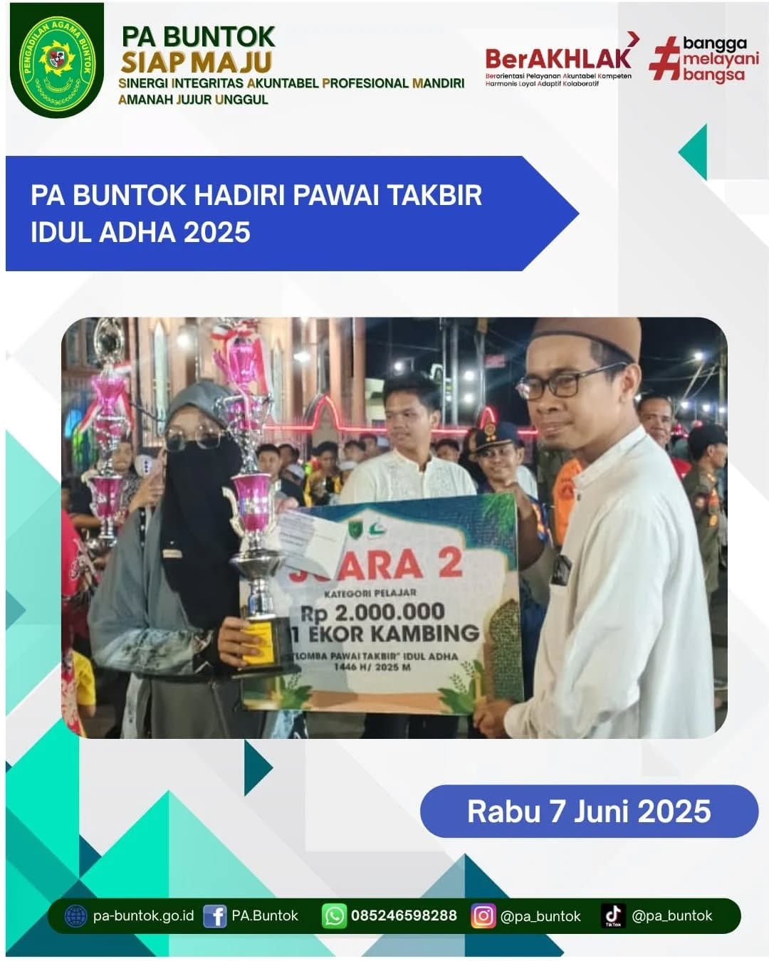 PA Buntok Hadiri Pawai Takbir Idul Adha 2025 | (07/06/2025)
