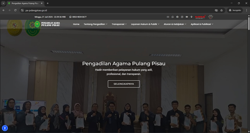 PA Pulang Pisau Luncurkan Tampilan Baru Website yang Lebih Responsif dan Informatif