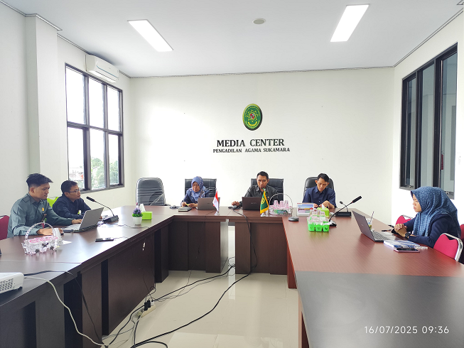 Pengadilan Agama Sukamara Mantapkan Persiapan Presentasi Wawancara Zona Integritas