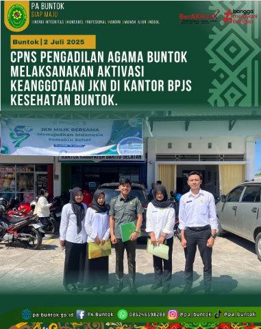 CPNS Pengadilan Agama Buntok Lakukam Aktivasi Keanggotaan Jaminan Kesehatan Nasional (JKN) | (02/07/2025)