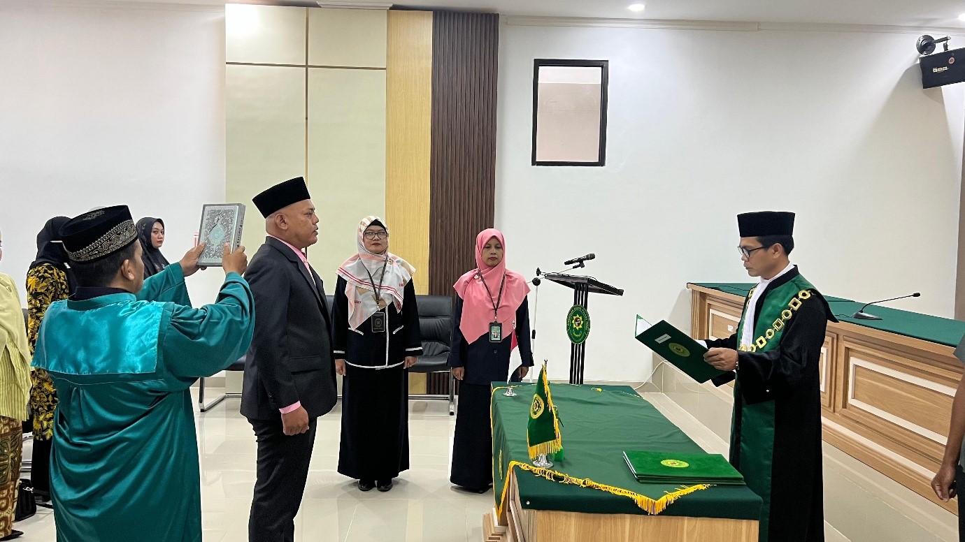 Pelantikan Dan Pengambilan Sumpah Jabatan Panitera Pengadilan Agama Pulang Pisau