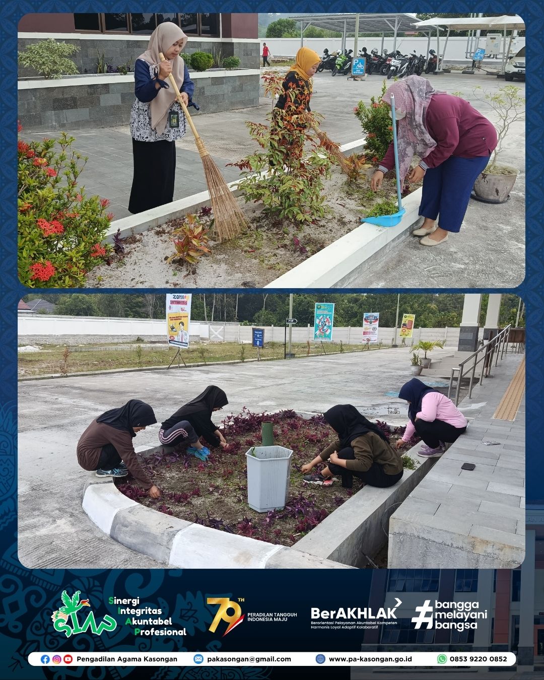 Pengadilan Agama Kasongan Gelar Kegiatan Jumat Bersih dengan Semangat Gotong Royong