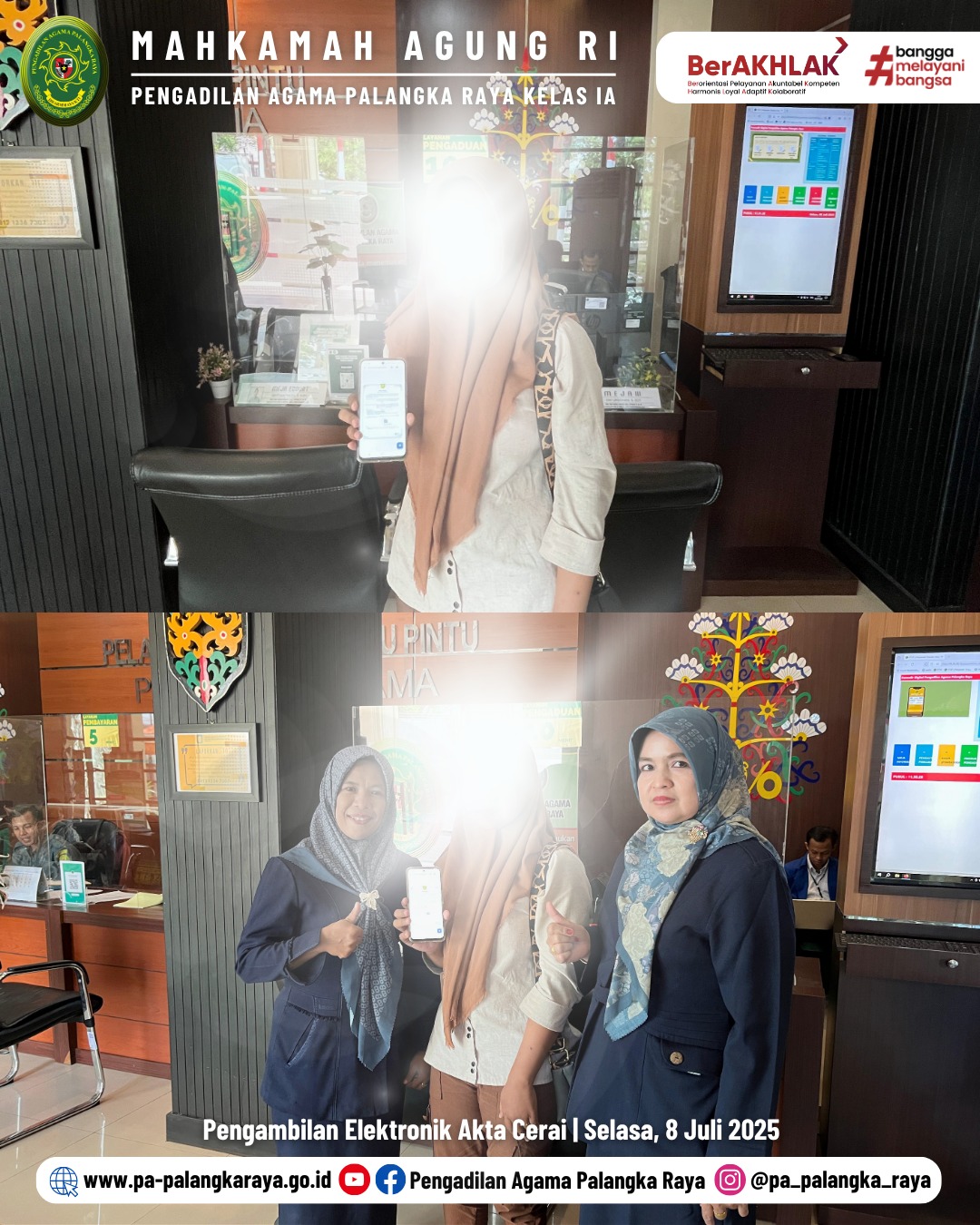 PENYERAHAN AKTA CERAI ELEKTRONIK PADA PENGADILAN AGAMA PALANGKA RAYA
