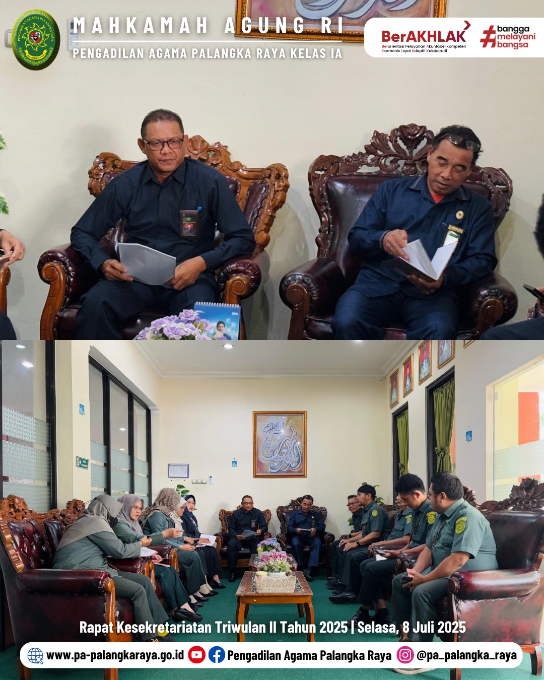 Rapat Kesekretariatan Triwulan II PA Palangka Raya